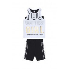 SPRINT σετ μπλούζα με σορτς κοριτσι 261-4037-100 λευκο